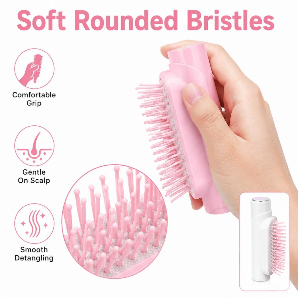 Portable Spray Massage Comb Multi-Function 2-In-1 Misting Hair Brush Pocket Spray Hair Brush Women