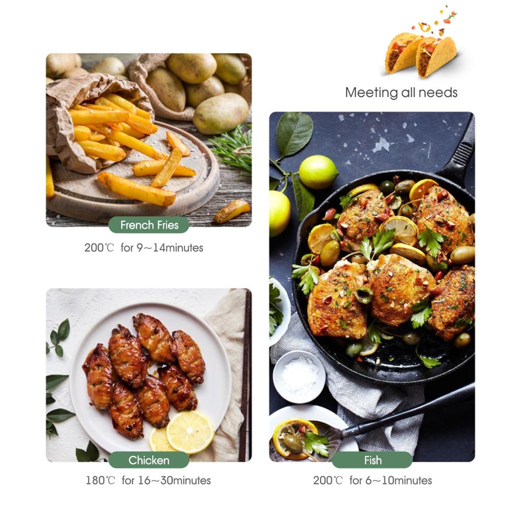 1500W 3.5L Multi-Functional Air Fryer Digital Health Cooker Timer Oven Low Fat Oil Free 6 Preset Food Grilling Roasting Deep Fryer