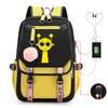 Personality Trend Cartoon Printing Double Shoulder College Style Student Leisure Schoolbag Multi-function Large Capacity