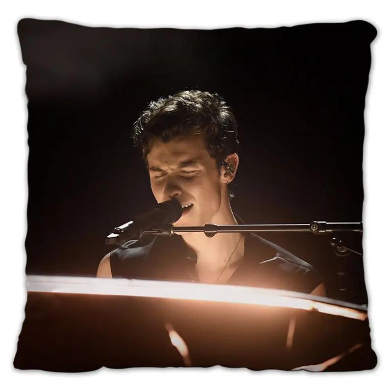 Shawn Mendes Pillowcase Star Photo Poster Cushion Cover Souvenir Throw Pillow Cover Home Decor Cheer Surrounding Call Support