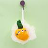 Adorable Ribbon Fruit Bath Scrubber: Large Anti-Scattering Shower Pouf for Back Scrubbing