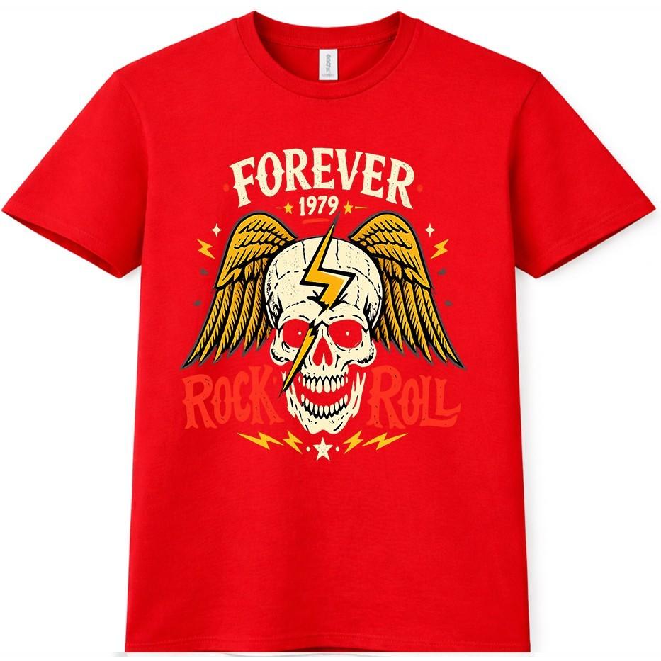 Skull Wings TShirt Rock N Roll Graphic Tee Punk Music Gothic Metal Gift Top S