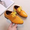 Children's Leather Shoes Pointed Toe Versatile Boys School Formal Performance Shoes Fashion Non-slip Kids Causal Uniform Flats