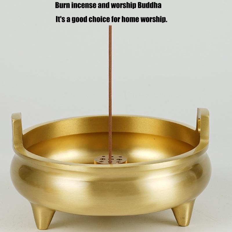 Traditional Brass Incenses Burners Incenses Holder for Spiritual Practices and Meditations Space Rusts resistant Censers