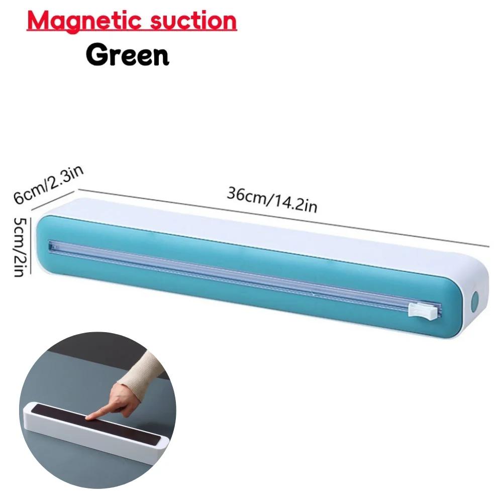 Foil and Plastic Wrap Organizer Refillable Food Cling Film Dispenser Tin Aluminum Foil Dispenser Film Cutter Kitchen Accessories