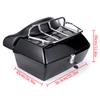 48L Motorcycle Trunk Rear Storage Box Tail Luggage Trunk Case Toolbox w/Backrest Pad Scooter Motorbike Universal