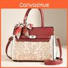 Fashionable Large Capacity Pu Handbag For Women In Stylish Color Block Design