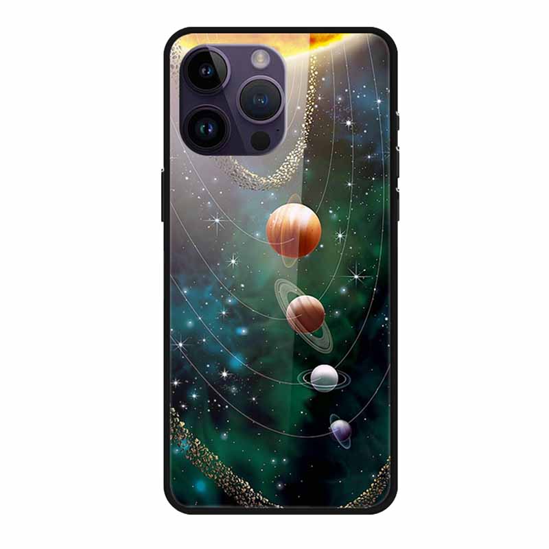 Glass Back Cover For iphone 16 Pro Max Phone Case Soft Bumper Hard Tempered Glass Case For iphone 15 Pro Max Case Funda Shell