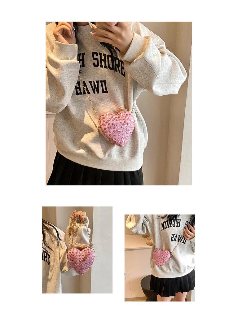 2024 Summer Mini Korean Style Lock Handbag & Heart Coin Purse - Trendy Women's Shoulder Crossbody Bag