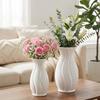 Drop-Proof Twisted 3D Vertical Vase Plastic Floral Display Vase Decorative Vase  Fireplace Shelf