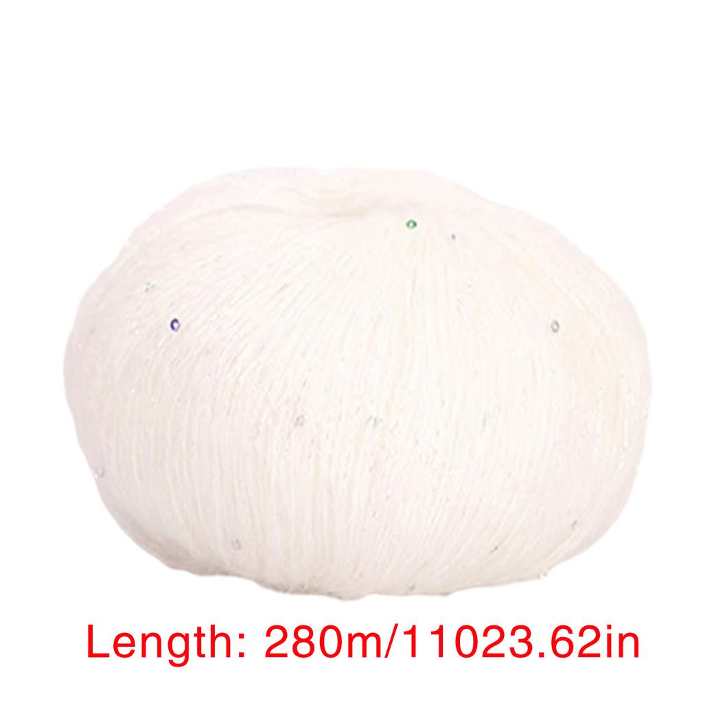 Sequined Crochet Yarn Knitting Mohair Yarn for DIY Hats Sweater Scarf Handcrafts Colorful Yarn for Crocheting Knitting