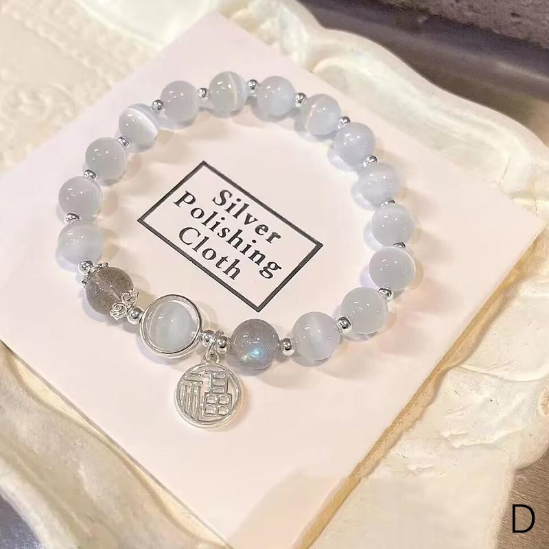 Opal Sea Treasure Moonlight Crystal Bracelet Light Luxury Elastic Bracelet For Girls Women Jewelry Accessories
