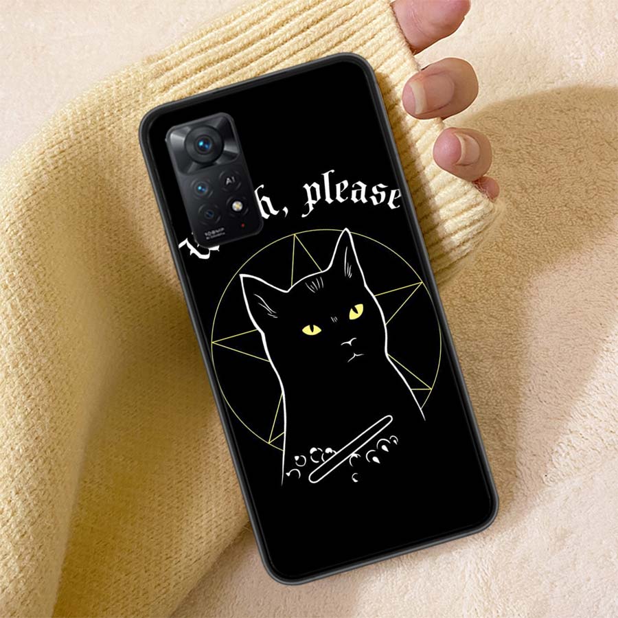 

Witch And Cat Custom Phone Case For Redmi 13C 14C Note 14 13 Pro Plus 5G Clear Capa 12 12C 10A 10C 10 9A 9C 9T 9 8 Pro Cover TPU Redmi Note 14 Pro 4G