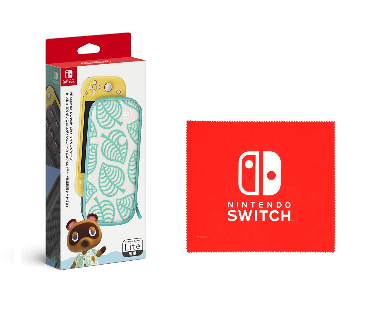 

Nintendo Nintendo Switch Lite Carrying Case Animal Crossing Edition Aloha protector Switch logo design microfiber cloth [Genuine Product] ~Raccoon
