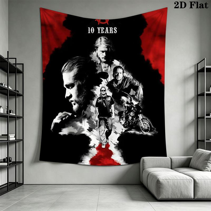 Sons Anarchy Wall Tapestry Tapestry Wallmounted Fashion Print Soft Home Decor Wall Covering Decoration