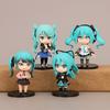 6pcs/set Anime new hatsune miku figure mini character ornaments kawai hatsune table decoration for home adult toy child gifts