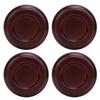 4 Pcs Piano Caster Cup Solid Wood Foam Base Non Slip Anti Noise Universal Upright Piano Caster Pad Floor Protector Brown