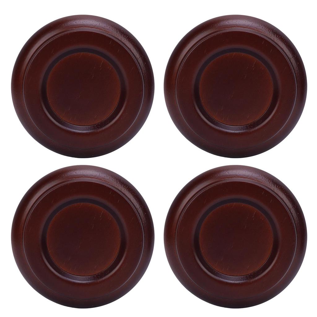 4 Pcs Piano Caster Cup Solid Wood Foam Base Non Slip Anti Noise Universal Upright Piano Caster Pad Floor Protector Brown
