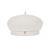 VARZAR VA Curved Oval Metal Blended Beret Cream