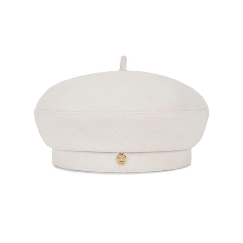 VARZAR VA Curved Oval Metal Blended Beret Cream