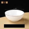 Gold Rim Bone China Rice Bowl Set
