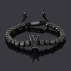 Luxury Stainless Steel Beads Royal Gold Crown Charm Man Bracelet Handmade Women Jewelry Gift