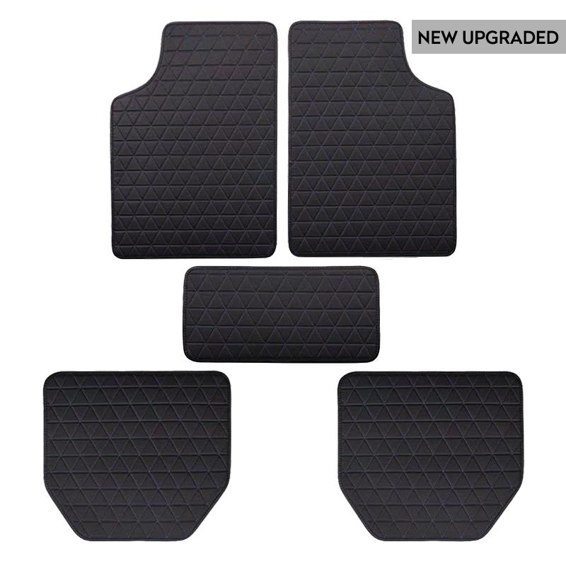 5PCS Universal PU Leather Car Floor Mats Front Rear Full Set Car Carpet Waterproof Auto Foot Pad Car Accessories Interior
