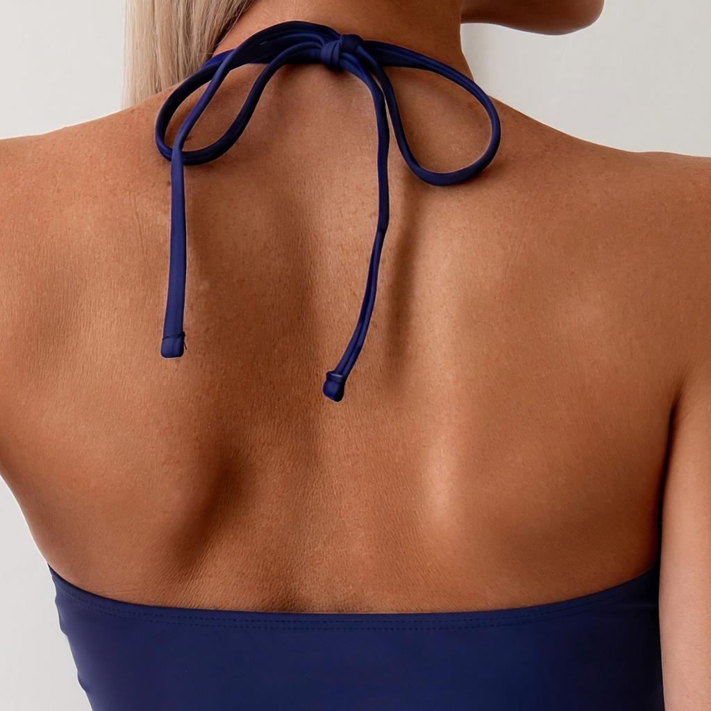 Print Halter Tie Two Piece Bikini For Hot Spring Yoga And Beach Vacation Comfortable Fashion