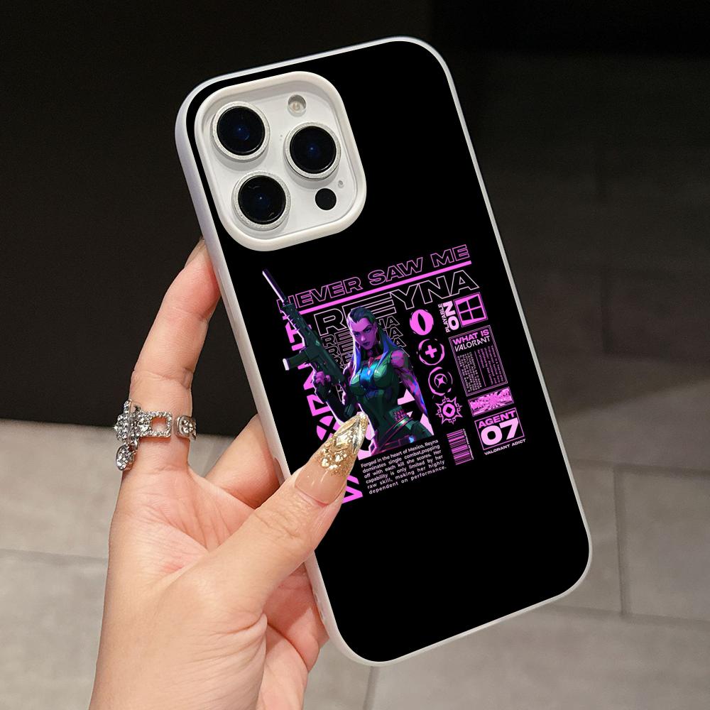 

Valo Reyna Phone Case for iPhone 17 16 15 14 13 12 11 Air Pro Max Plus Jelly Double layer White Cover iPhone 15