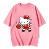 2026 Cartoon Printed Short Sleeve Womens Family Comfortable summer loosefitting Womens clothing