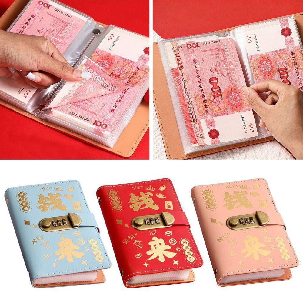 With Password Lock 200 Envelopes Money Saving Challenge Get Rich Save Money Money Collection Book Waterproof Large Capacity