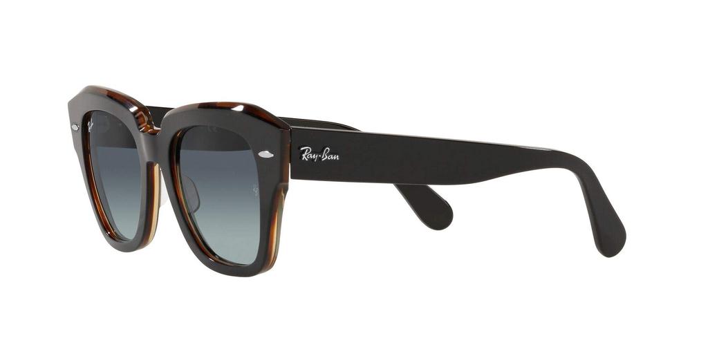 Sunglasses 0RB2186 STATE STREET BLACK ON TRANSPARENT VINTAGE LENS 52 Ray-Ban BROWN/GREY