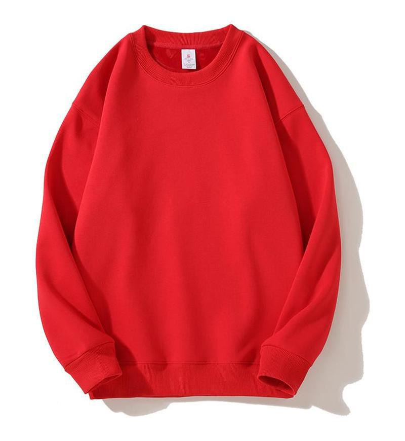 Silver Fox Fleece Sweatshirt Fleece-Lined Thickened Crew Neck Sweatshirt Men's & Women's Fashion Fall Winter Loose-Fit Drop-Shoulder Basic Sweatshirt