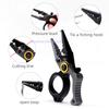 Compact Lockable Fishing Pliers Aluminum Alloy Mini Lure Pliers with Ring Opener And Line Cutter for Saltwater Outdoor Use
