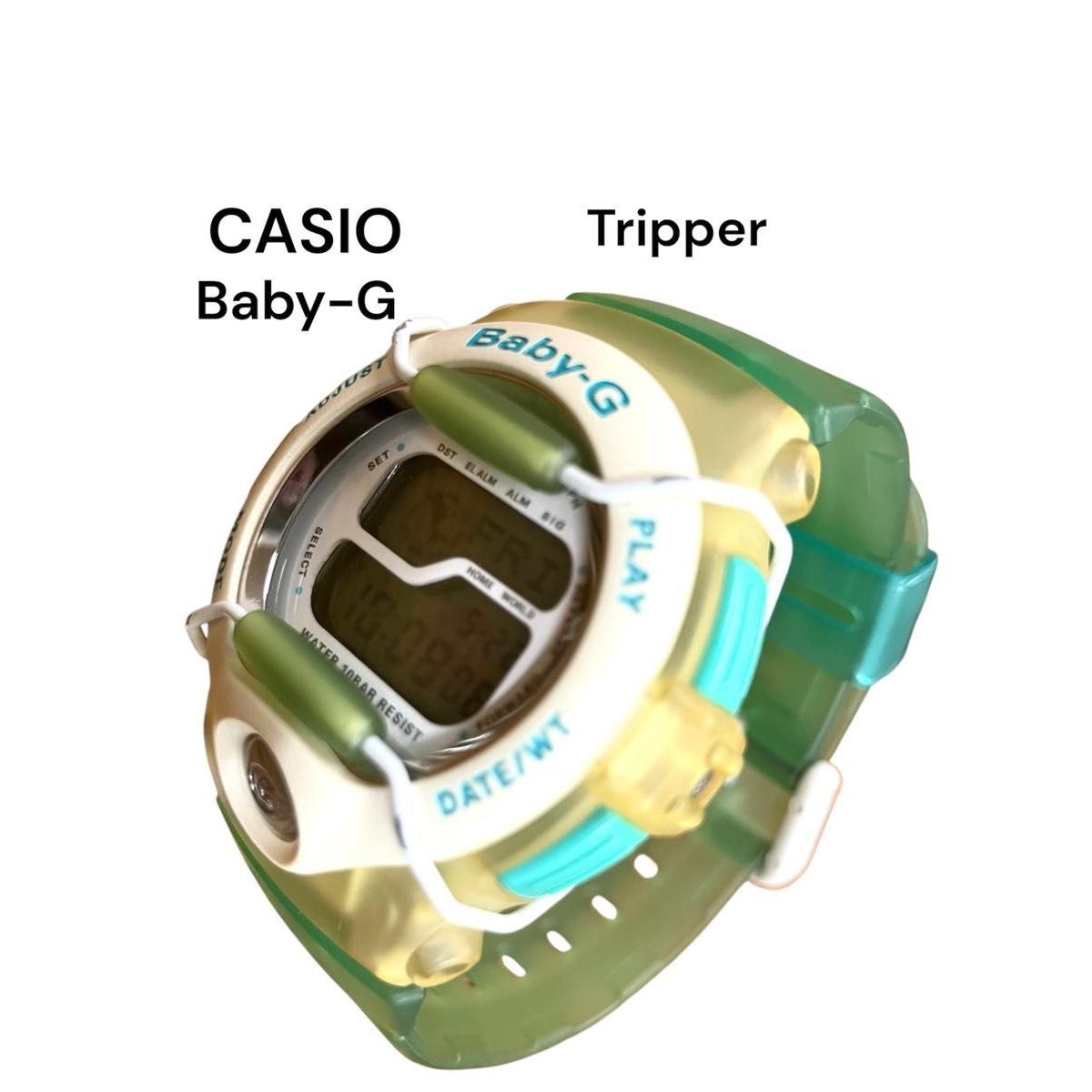 CASIO Baby-G Tripper BGR-3000 Digital Watch Green Good Condition New Battery Replaced