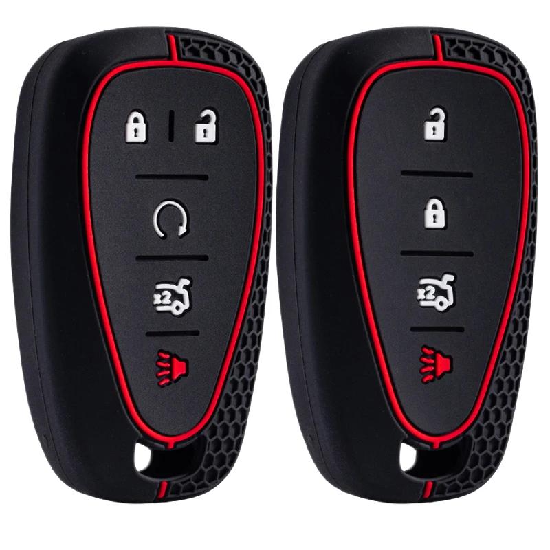 Silicone For Chevrolet Malibu Blazer Traverse Seeker Onix Equino Volt Bolt Trax Orlando Cruze Spark Sonic Camaro Car Key Case