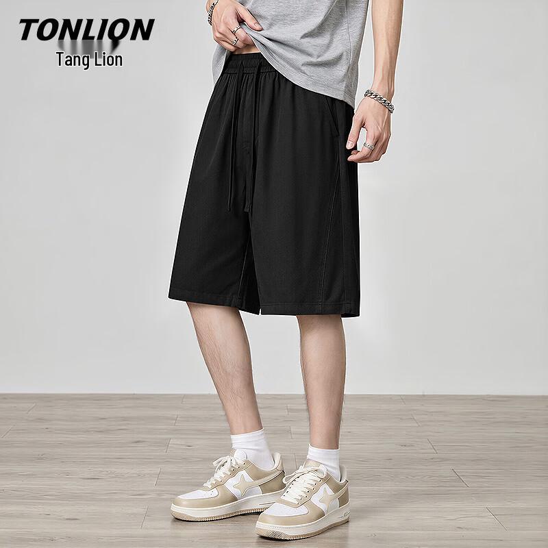 TonLion Men's Summer Straight-Leg Casual Shorts