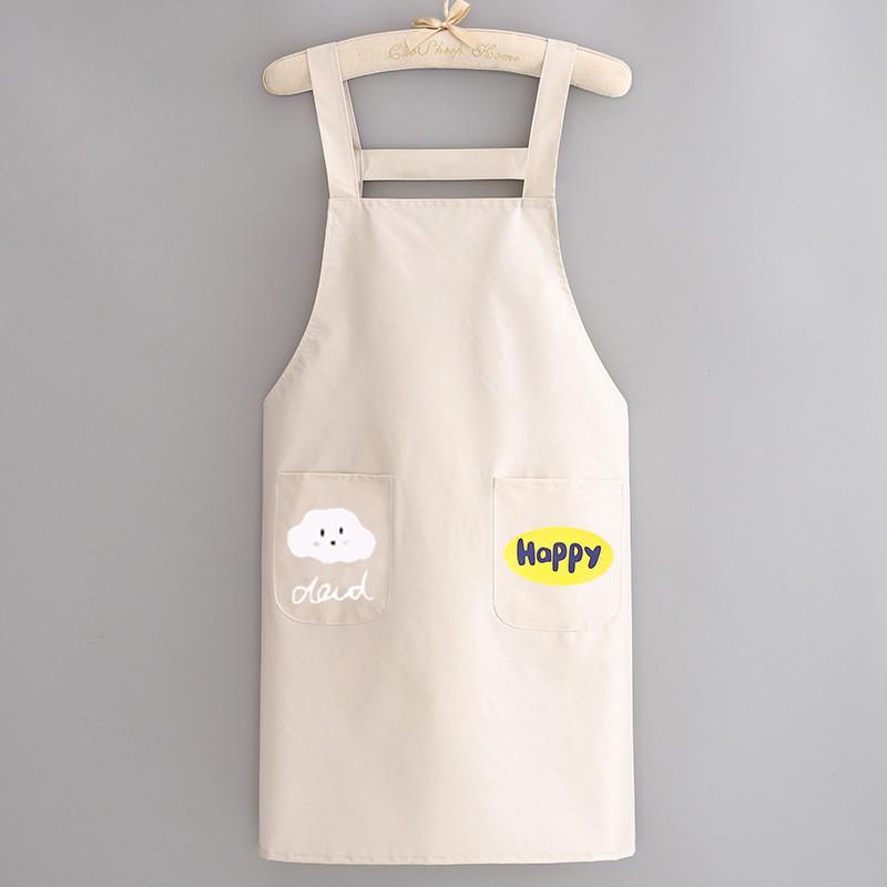 Waterproof Household Printed Oilresistant Kitchen Apron Work Easy Storages