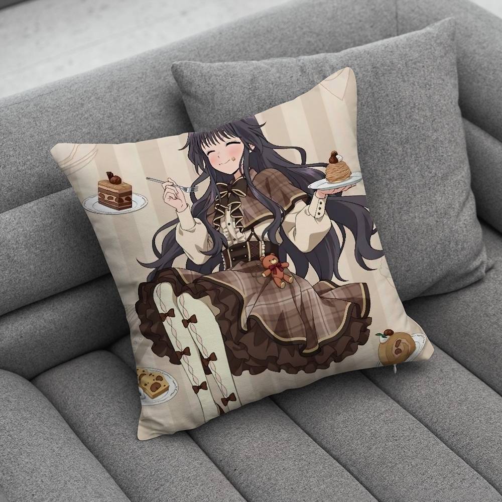Kaoru HHana Comics Wa Rin To Saku Pillow Case For Home Bedroom Car Office Decoration Living Room Sofa Cushion Cover Suitable
