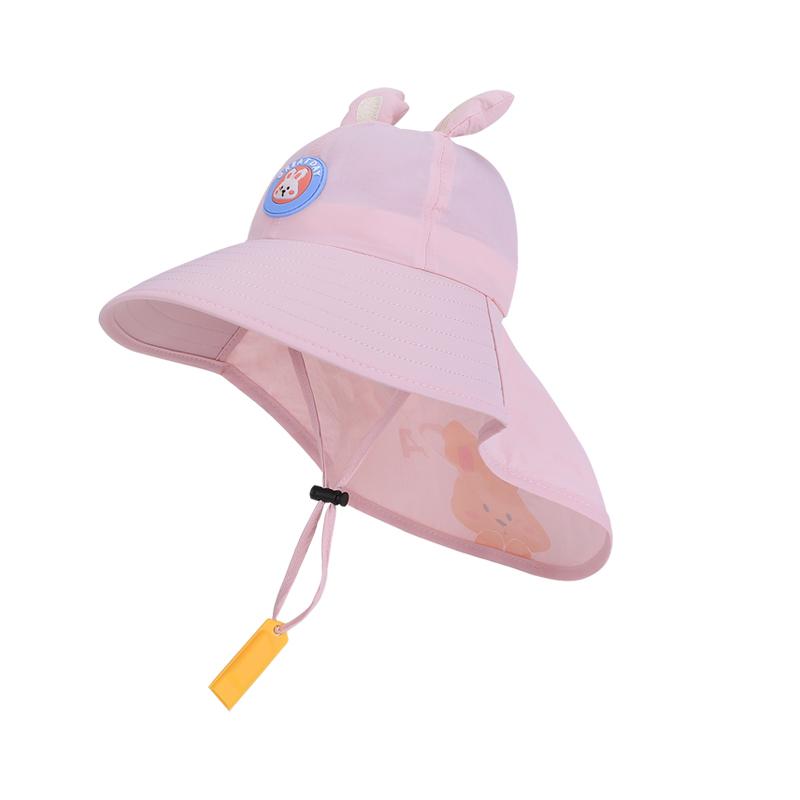 

2263-Summer children s hats for boys and girls, outdoor sun protectionhats,cartooncutewhistlesunhats,widebrimshawlfishermanhats. 53 розовый