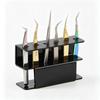 Acrylic Eyelash Tweezers Storage Stand 6 Holes Easy Clean Organizer for Beauty Salon Lash Grafting Tools