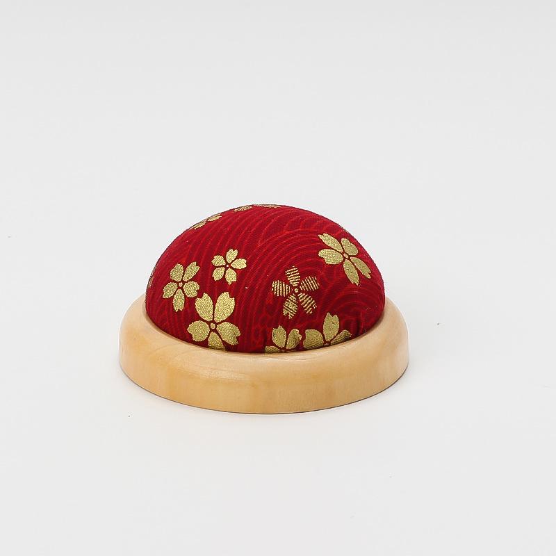Japanese Style Wooden Pin Cushion & Needle Holder for DIY Sewing & Cross Stitch