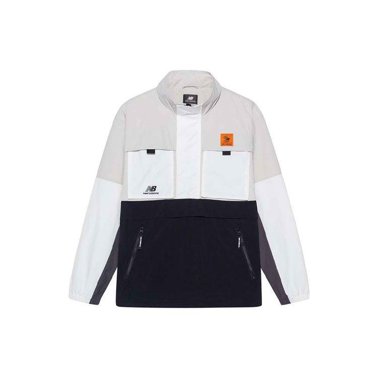 New Balance Jackets Unisex Black/White Stand Collar Moderate Workwear NAA56143-BK