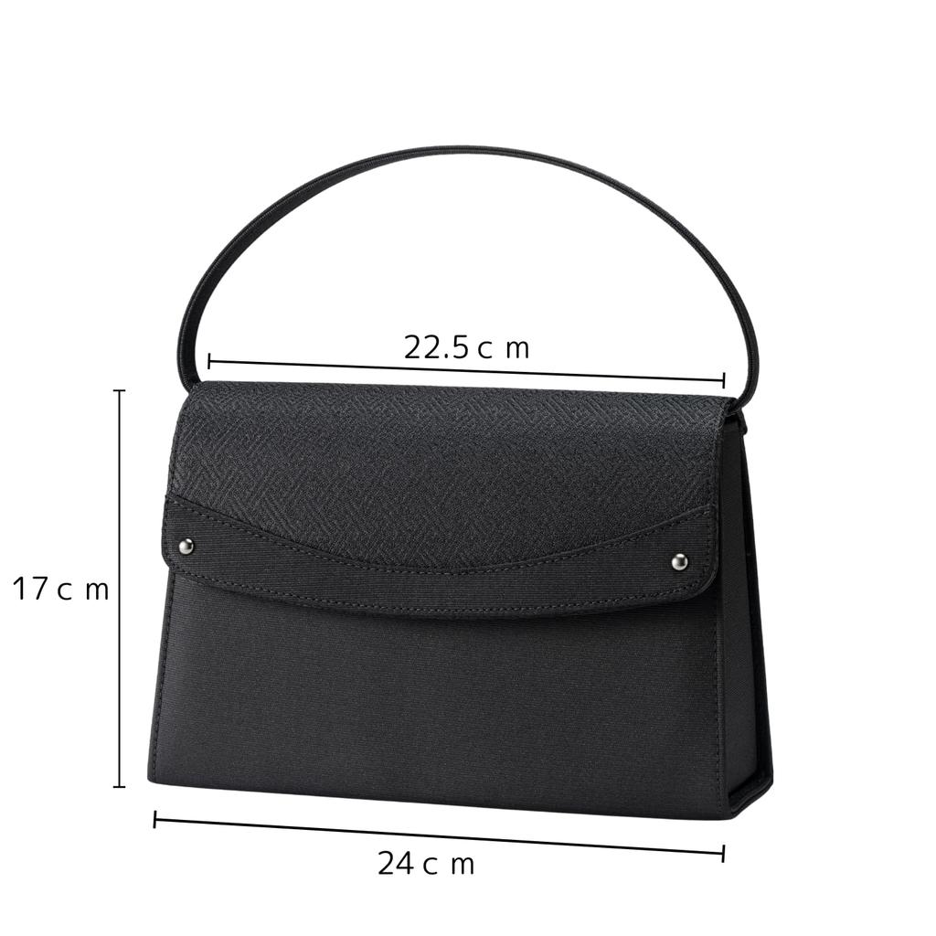 Von Kyoto Formell Schwarz Formell Zeremoniell Trauer gefertigt im Fukusa-Set [Fukushodo] (Handgefertigte Nishijin-ori Handwerker) Tasche, schwarz, Tasche, Anlässe, Frauen,