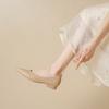 Single Shoes With Thick Heels, New Versatile Shoes, Shallow Mid-heel Women's Shoes, Low-heeled Shoes, Heightening Shoes, Pointed-toe Women's Shoes