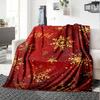 Golden Snowflakes Christmas Theme Home Customize Your Name Blankets Soft Cozy And Lightweight For Yearround Use Perfect For Picnics Sofa Relaxation