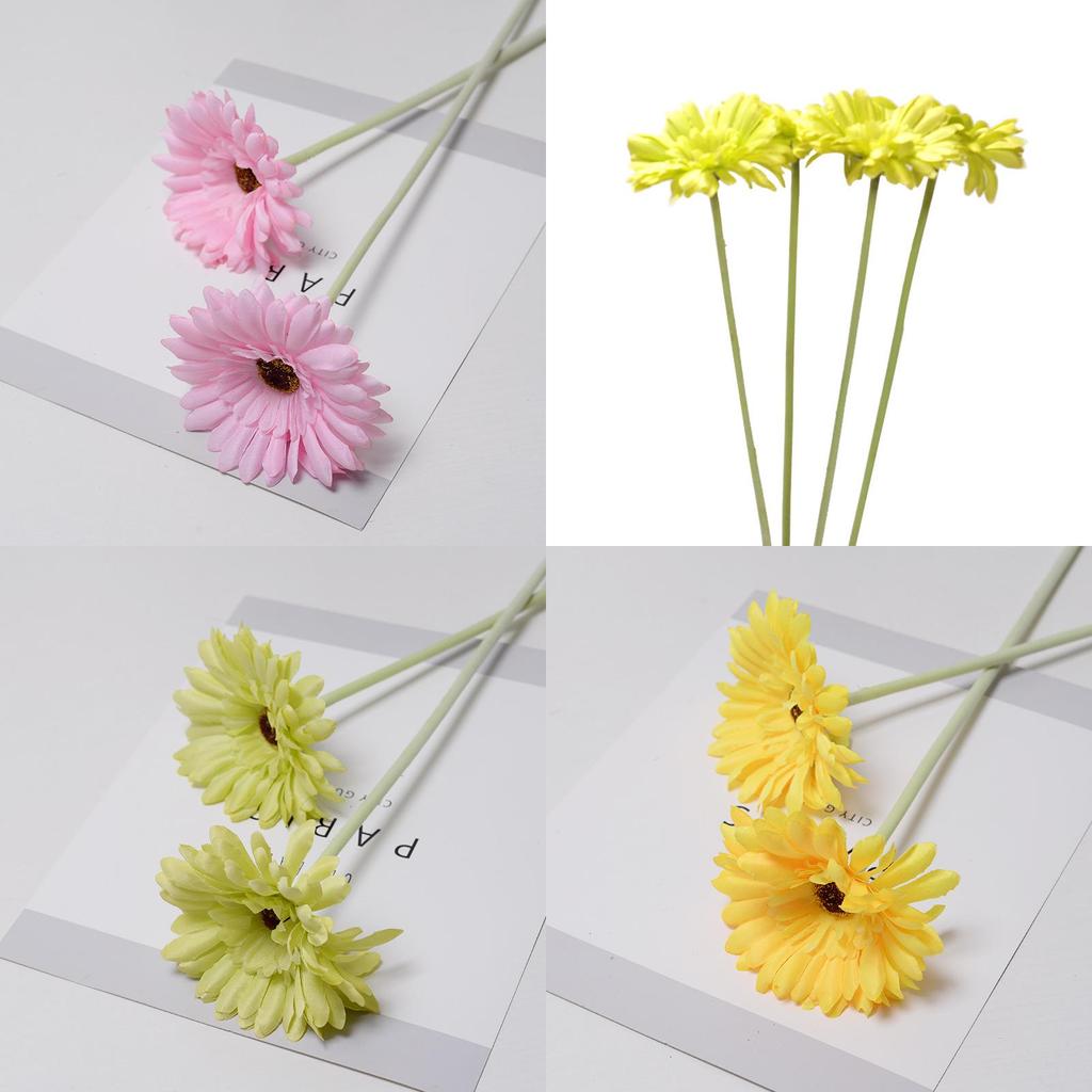 Daisy Faux Flower Home Decoration With Silk Craft For Interior Styling And Photo Shoots