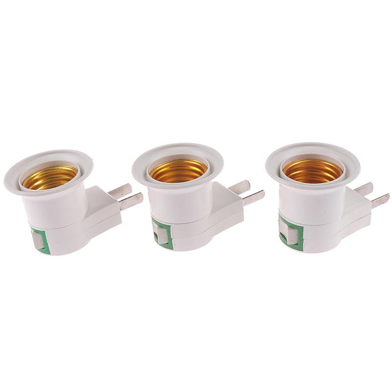 E27 Lyspære Sokkelholder Plugg-inn Adapter Skruebase Lampe Vegg US Plugg