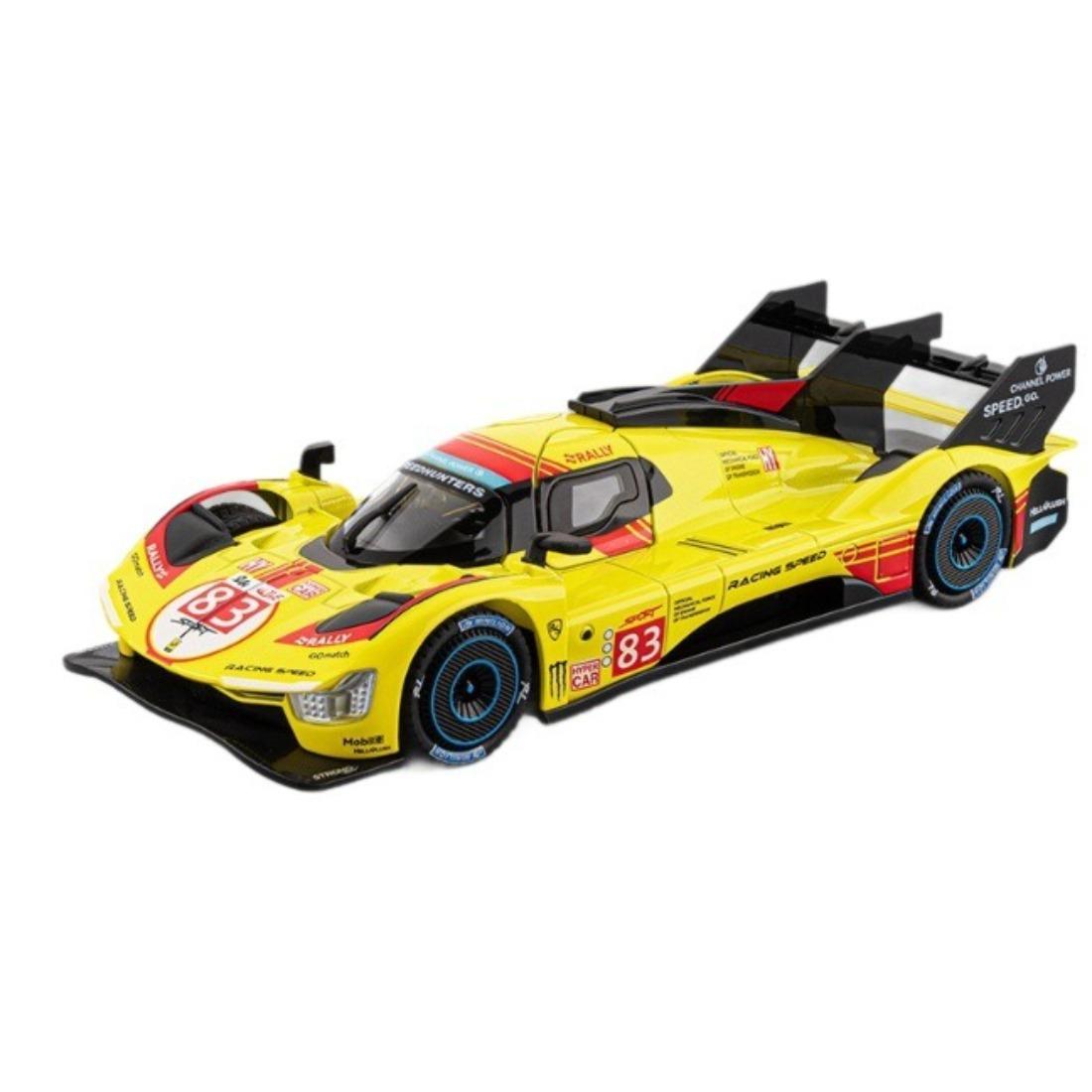 

1/22 Ferrari 499P Endurance Race Alloy Super Sports Car Model Diecast Metal Track Racing Car Vehicle Model Sound Light Children Toy Gift жовтий
