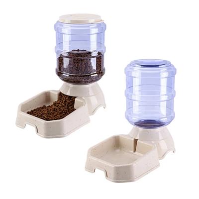 3.8L Large Capacity Pet Water Dispenser Dog Automatic Feeding Small Dog Food Bowl Simulation Drinking Bottle Device Home Decor